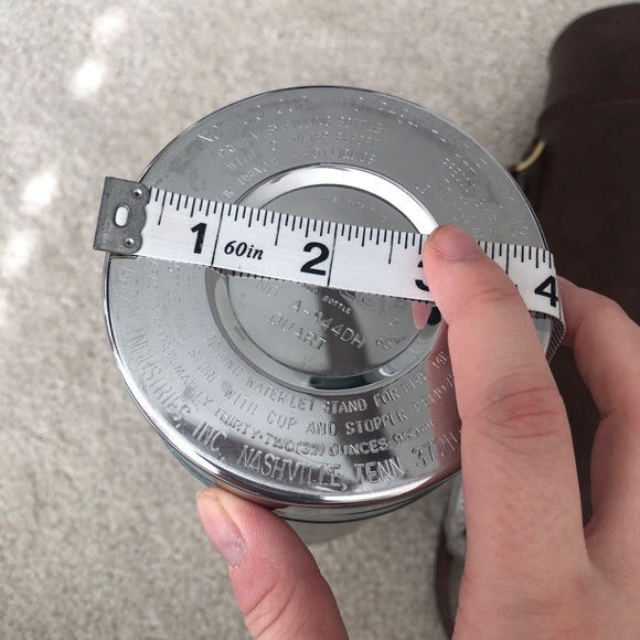 Vintage Aladdin Stanley Thermos A-944DH Green Quart With Leather Carrying Case - Picture 3 of 16